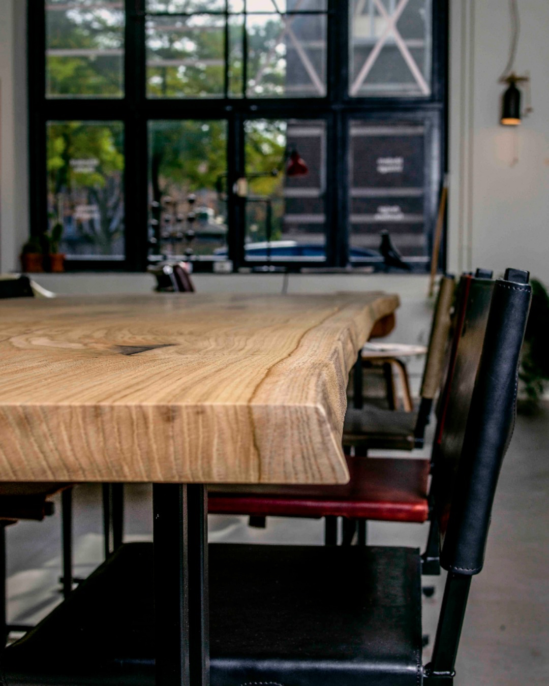handmade artisan interior interiordesign design sober craftsmanship raw materials interiorstyling contemporary inspiration designer creative minimal minimalism wdstck amsterdam architecture architects art collective oak as elm plane altar table jesse sanderson wood steel clean cut free flow tree