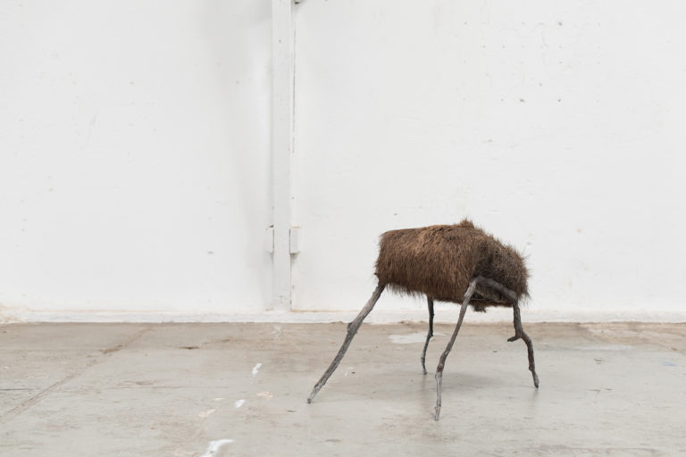 handmade artisan interior interiordesign design sober craftsmanship raw materials interiorstyling contemporary inspiration designer creative minimal minimalism wdstck amsterdam architecture architects art collective atelier LOTW chair seating object bronze acacia wood branches jackal wolf fur wild boar